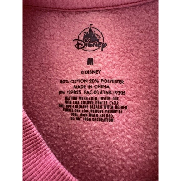 Disneyland Resort Spellout Sweatshirt Size M Pink Pullover Fleece Oversize Comfy - Picture 5 of 11